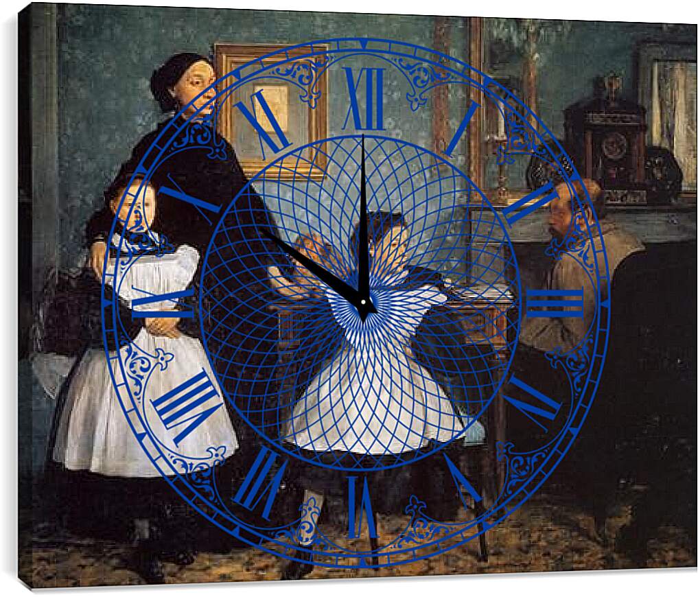 Часы картина - La Famille Bellelli. Эдгар Дега
