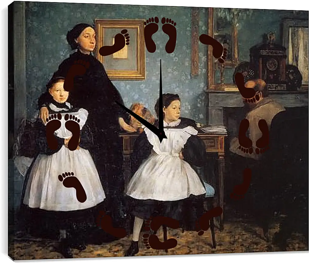 Часы картина - La Famille Bellelli. Эдгар Дега