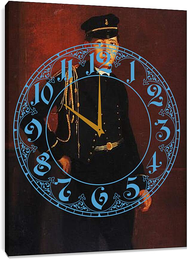 Часы картина - Achille de Gas en aspirant de marine. Эдгар Дега