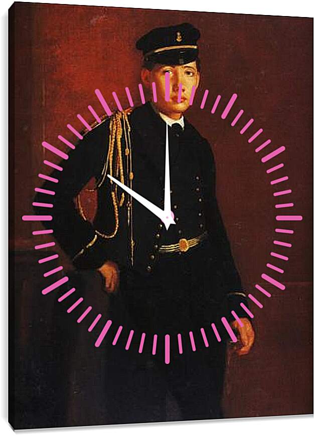 Часы картина - Achille de Gas en aspirant de marine. Эдгар Дега