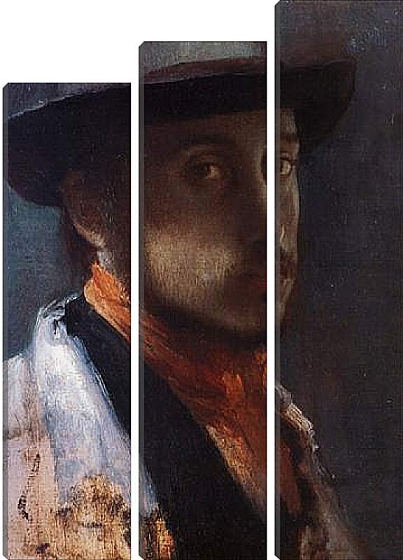 Модульная картина - Degas au chapeau moi. Эдгар Дега