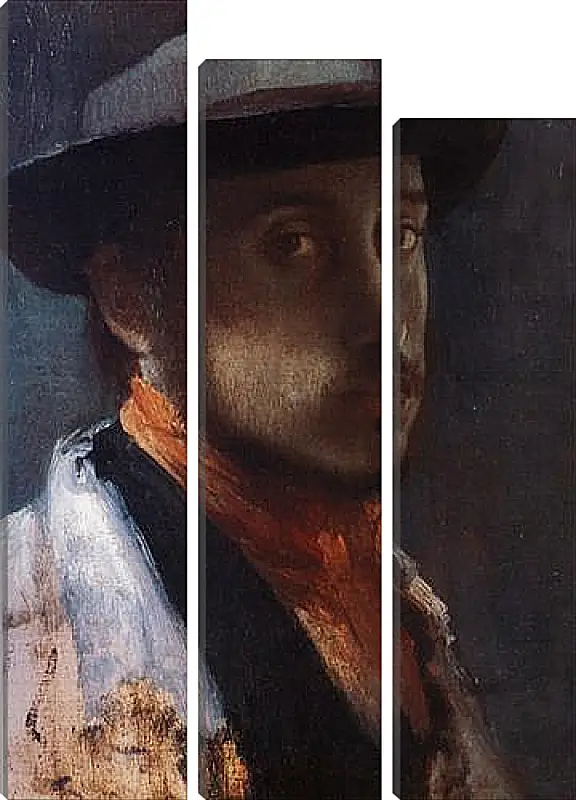 Модульная картина - Degas au chapeau moi. Эдгар Дега