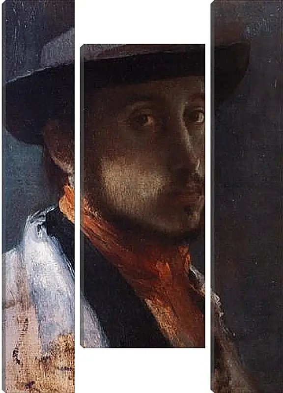 Модульная картина - Degas au chapeau moi. Эдгар Дега