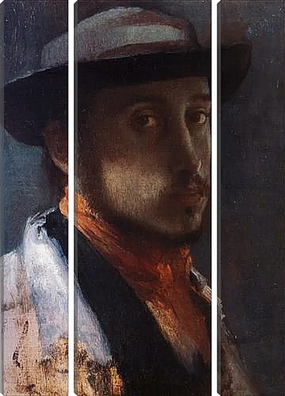 Модульная картина - Degas au chapeau moi. Эдгар Дега