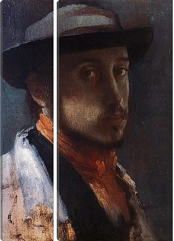 Модульная картина - Degas au chapeau moi. Эдгар Дега