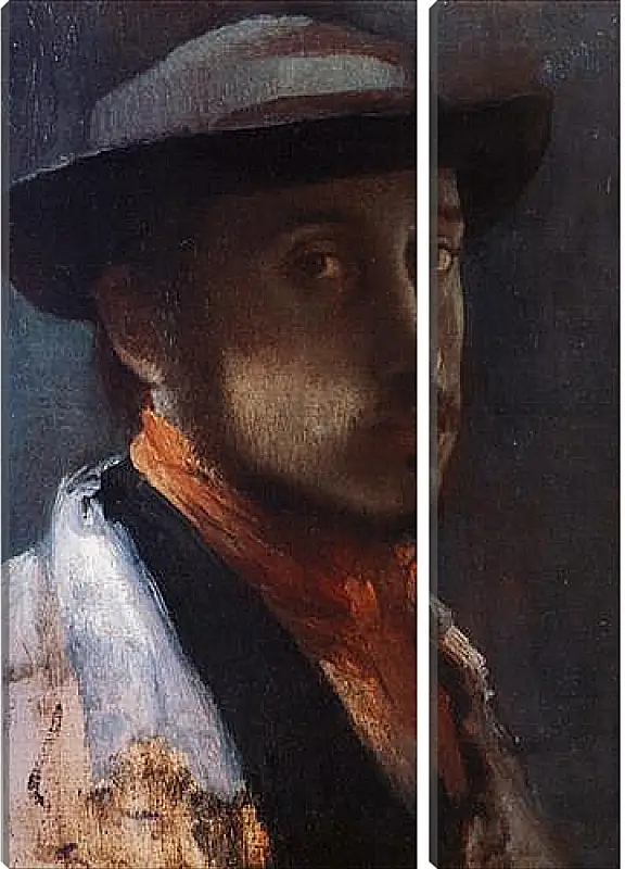 Модульная картина - Degas au chapeau moi. Эдгар Дега