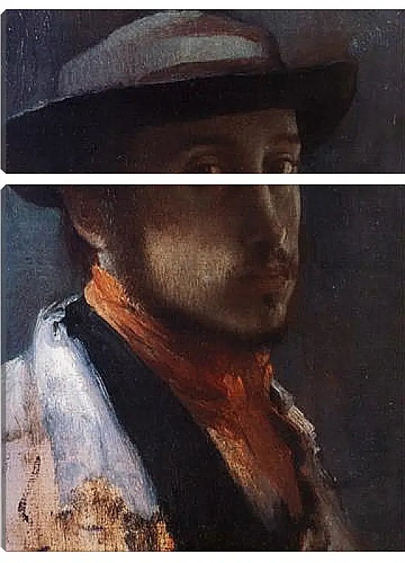 Модульная картина - Degas au chapeau moi. Эдгар Дега