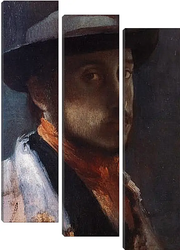 Модульная картина - Degas au chapeau moi. Эдгар Дега