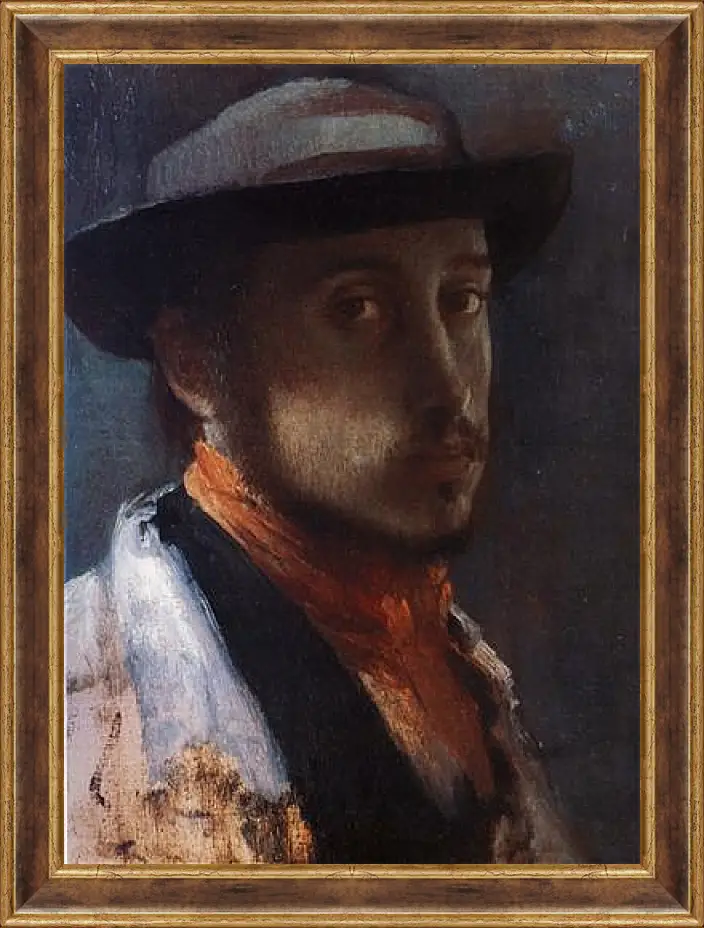 Картина в раме - Degas au chapeau moi. Эдгар Дега