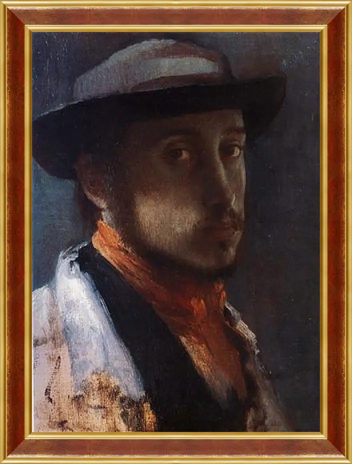 Картина в раме - Degas au chapeau moi. Эдгар Дега