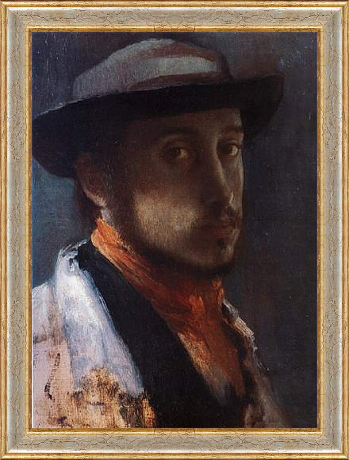 Картина в раме - Degas au chapeau moi. Эдгар Дега