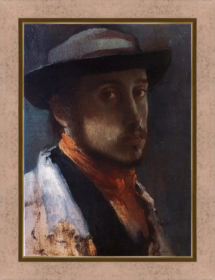 Картина в раме - Degas au chapeau moi. Эдгар Дега