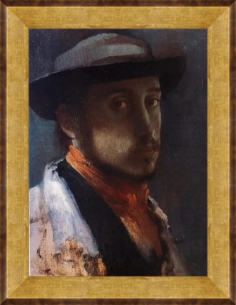 Картина в раме - Degas au chapeau moi. Эдгар Дега