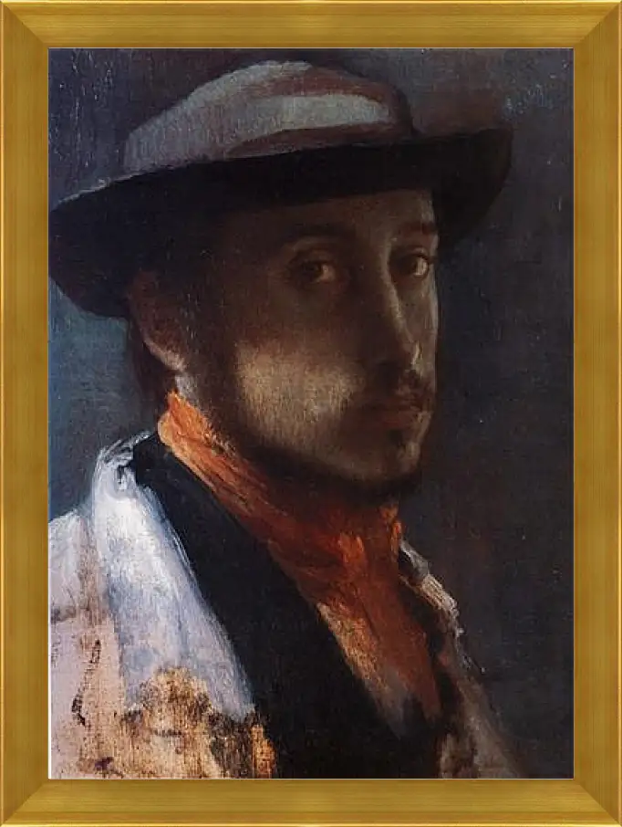 Картина в раме - Degas au chapeau moi. Эдгар Дега