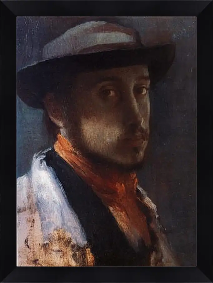 Картина в раме - Degas au chapeau moi. Эдгар Дега