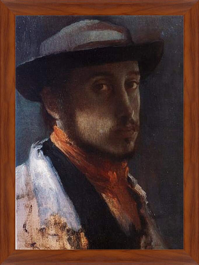 Картина в раме - Degas au chapeau moi. Эдгар Дега