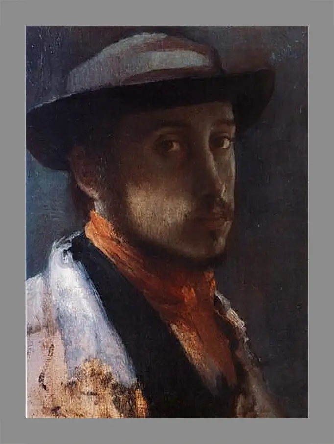 Картина в раме - Degas au chapeau moi. Эдгар Дега