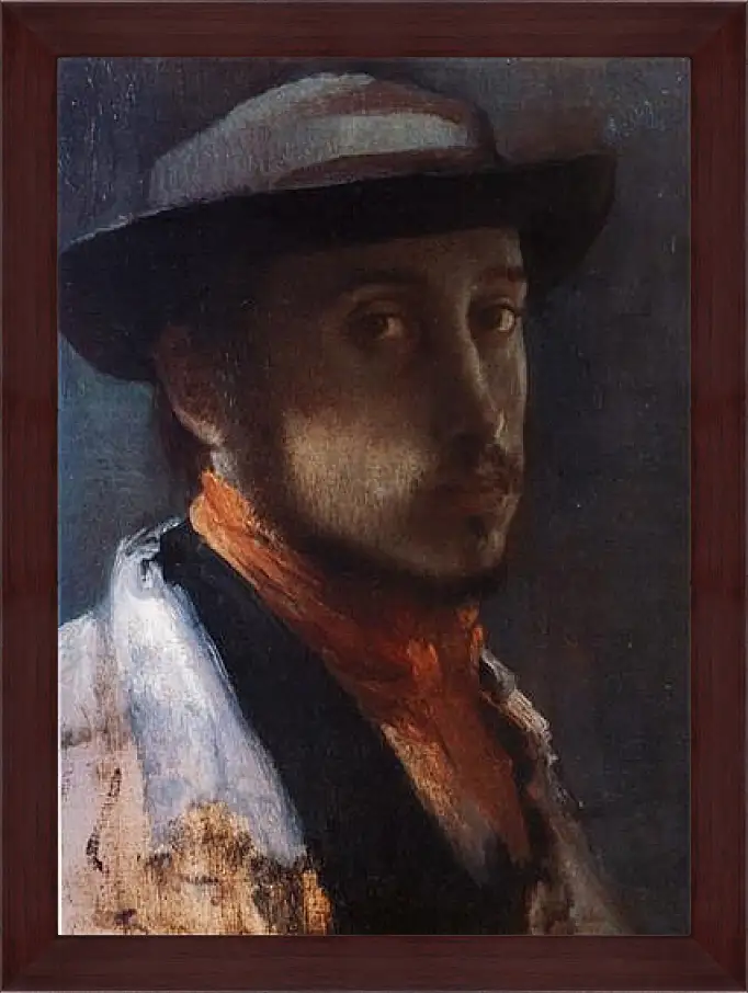 Картина в раме - Degas au chapeau moi. Эдгар Дега