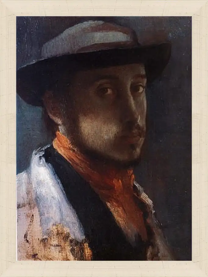 Картина в раме - Degas au chapeau moi. Эдгар Дега