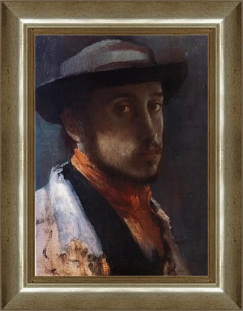 Картина в раме - Degas au chapeau moi. Эдгар Дега