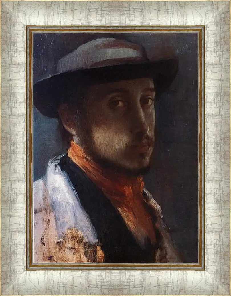 Картина в раме - Degas au chapeau moi. Эдгар Дега