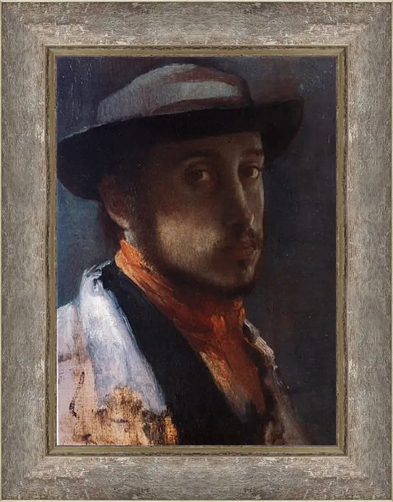 Картина в раме - Degas au chapeau moi. Эдгар Дега