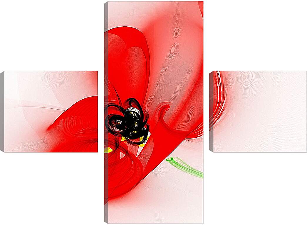Модульная картина - Красный цветок