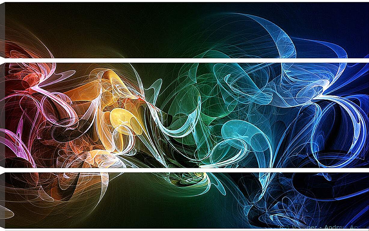Модульная картина - Разноцветный дым