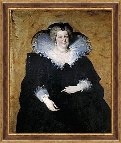 Картина в раме - Marie de Medici, Queen of France. Питер Пауль Рубенс
