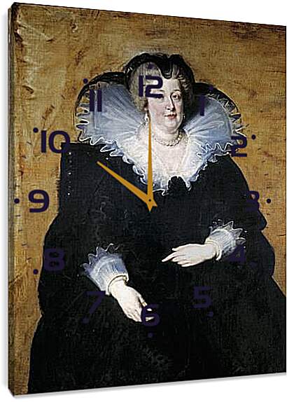 Часы картина - Marie de Medici, Queen of France. Питер Пауль Рубенс