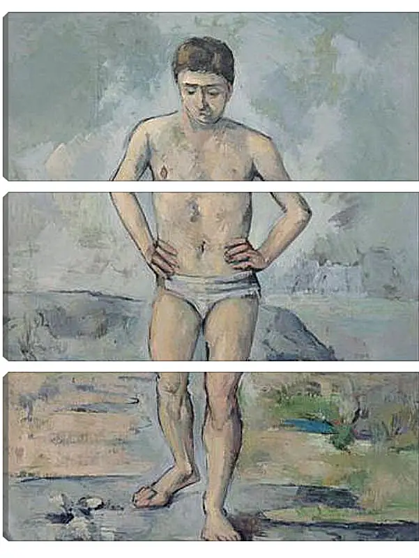 Модульная картина - The Bather. Поль Сезанн