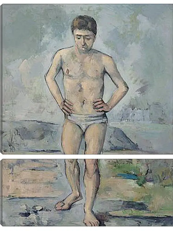 Модульная картина - The Bather. Поль Сезанн