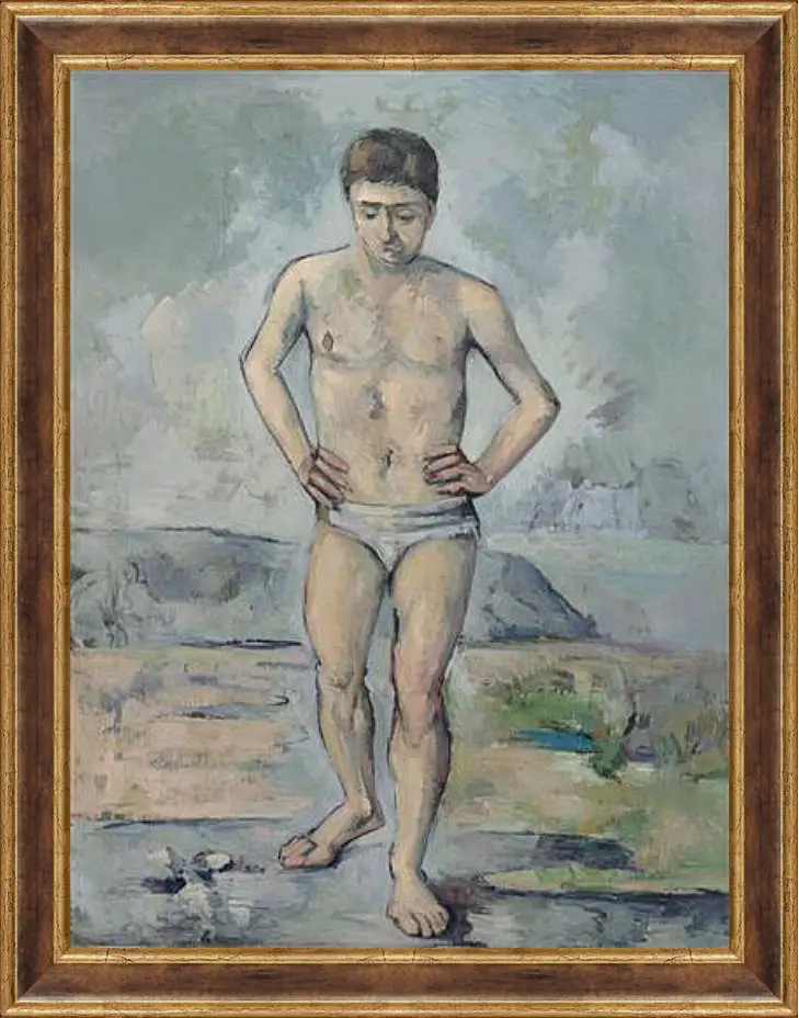 Картина в раме - The Bather. Поль Сезанн