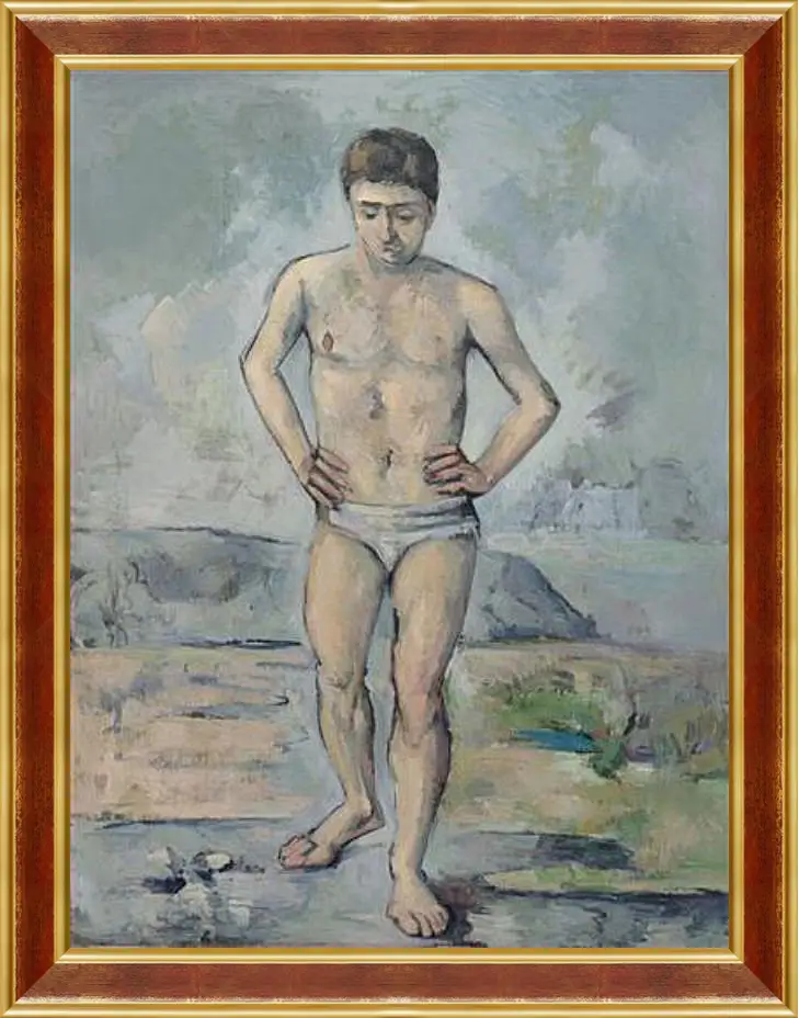 Картина в раме - The Bather. Поль Сезанн