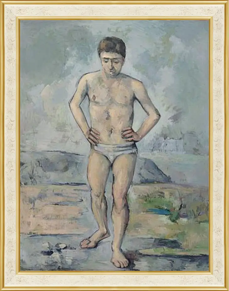 Картина в раме - The Bather. Поль Сезанн