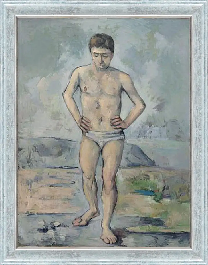 Картина в раме - The Bather. Поль Сезанн