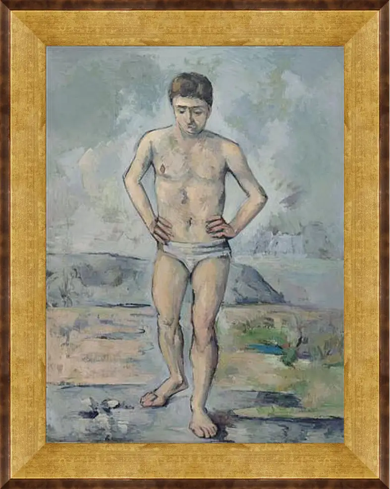 Картина в раме - The Bather. Поль Сезанн