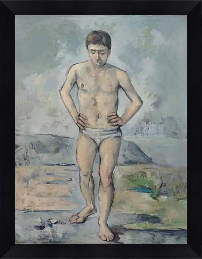 Картина в раме - The Bather. Поль Сезанн