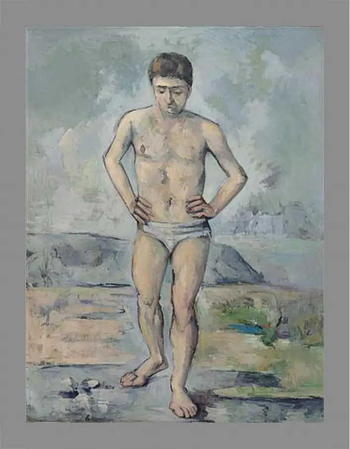 Картина в раме - The Bather. Поль Сезанн