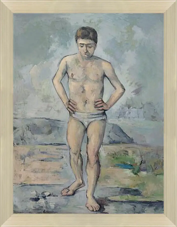 Картина в раме - The Bather. Поль Сезанн