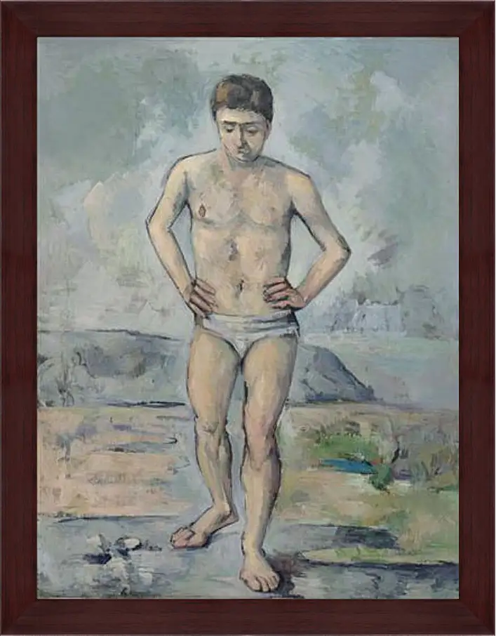 Картина в раме - The Bather. Поль Сезанн