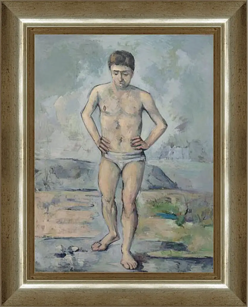 Картина в раме - The Bather. Поль Сезанн