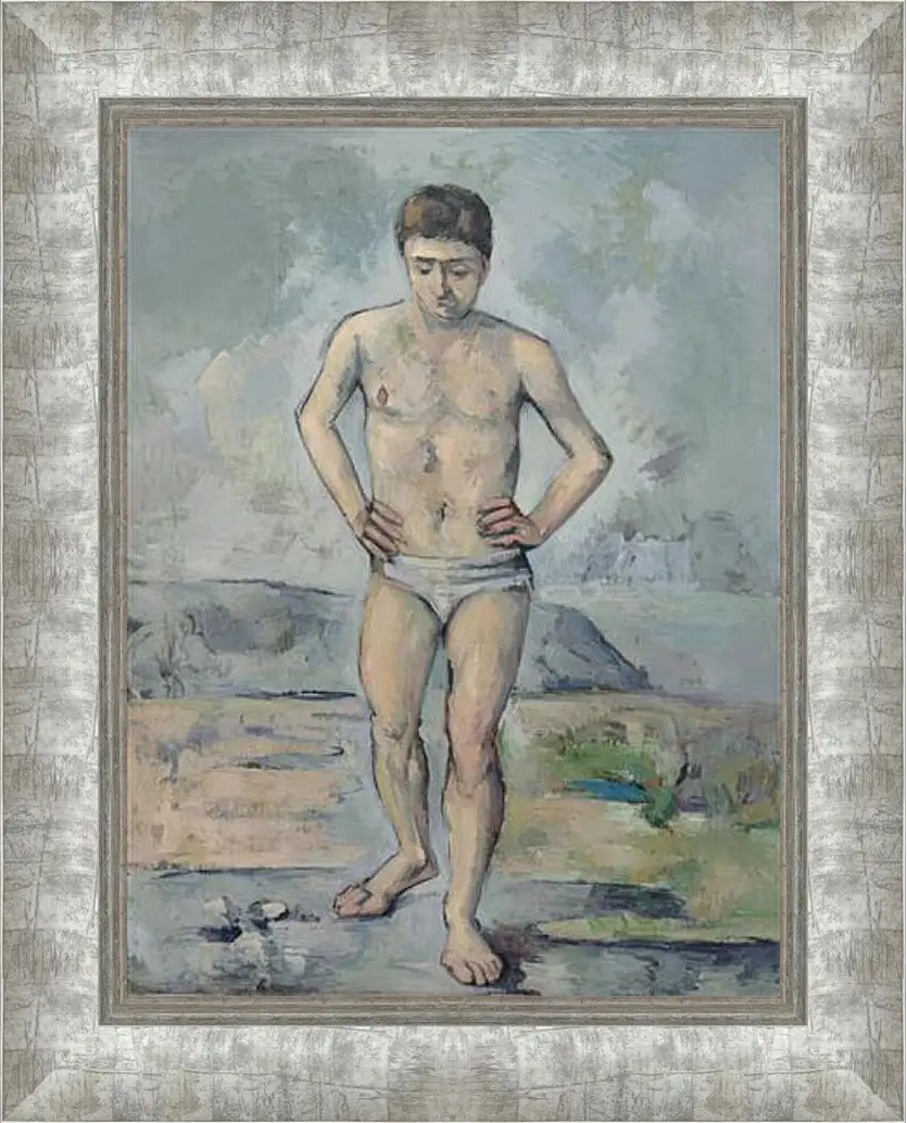 Картина в раме - The Bather. Поль Сезанн