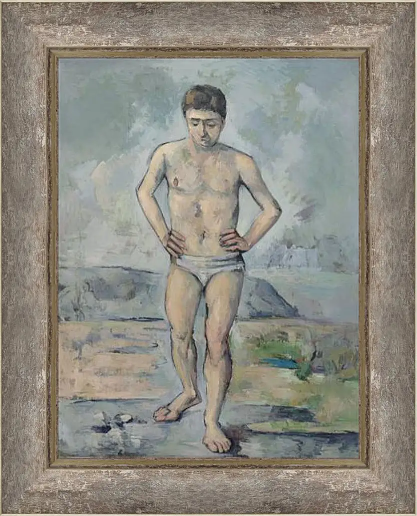 Картина в раме - The Bather. Поль Сезанн