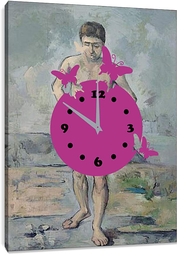 Часы картина - The Bather. Поль Сезанн
