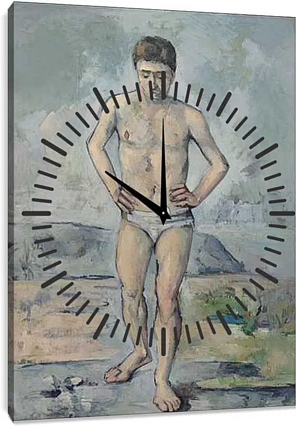 Часы картина - The Bather. Поль Сезанн