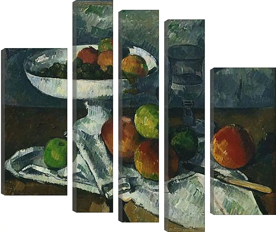 Модульная картина - Still Life with Fruit Dish. Поль Сезанн