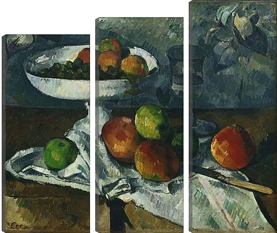 Модульная картина - Still Life with Fruit Dish. Поль Сезанн