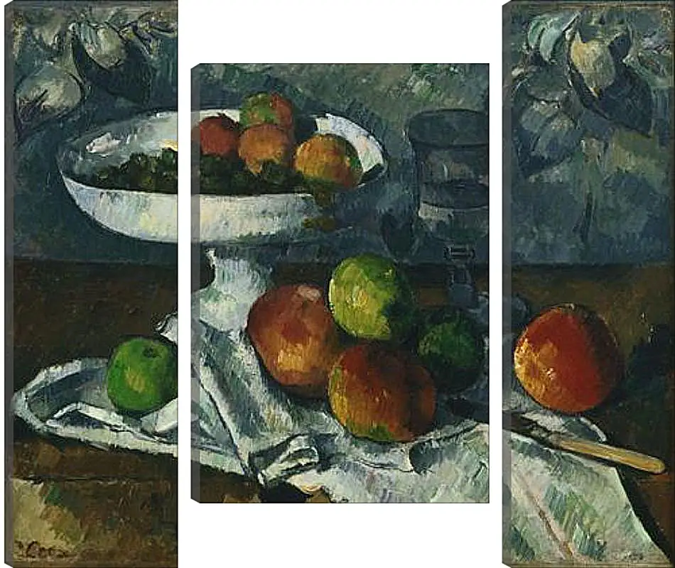 Модульная картина - Still Life with Fruit Dish. Поль Сезанн