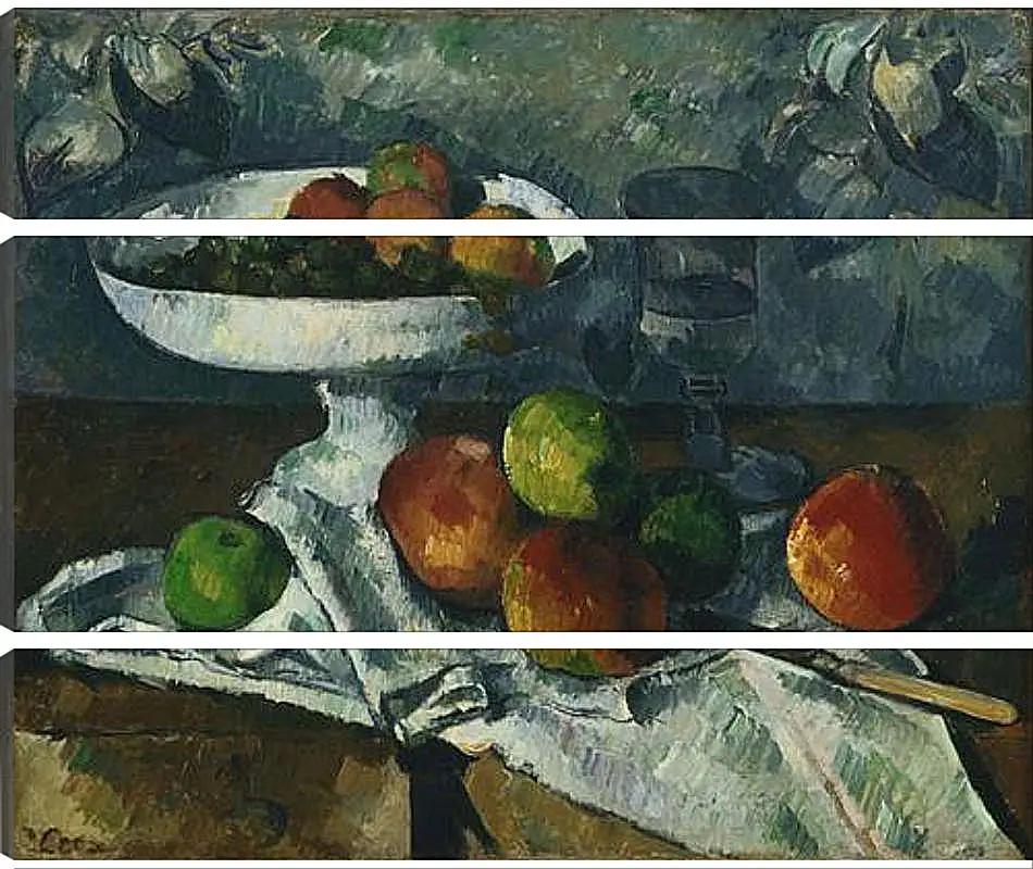 Модульная картина - Still Life with Fruit Dish. Поль Сезанн